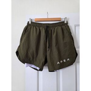 APEX ApexLite 3.0 Lined Moisture Wicking Training Shorts Khaki Green Size M